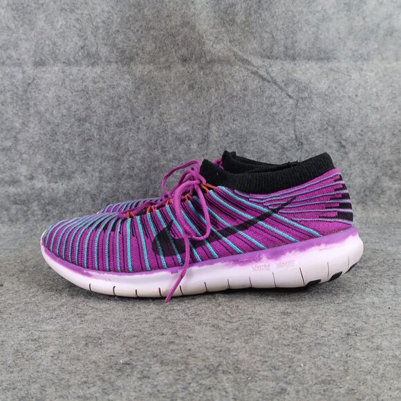 Nike Shoes Womens 7 Athletic Trainer Free RN Flyknit Running Active Sport Purple - Picture 5 of 13